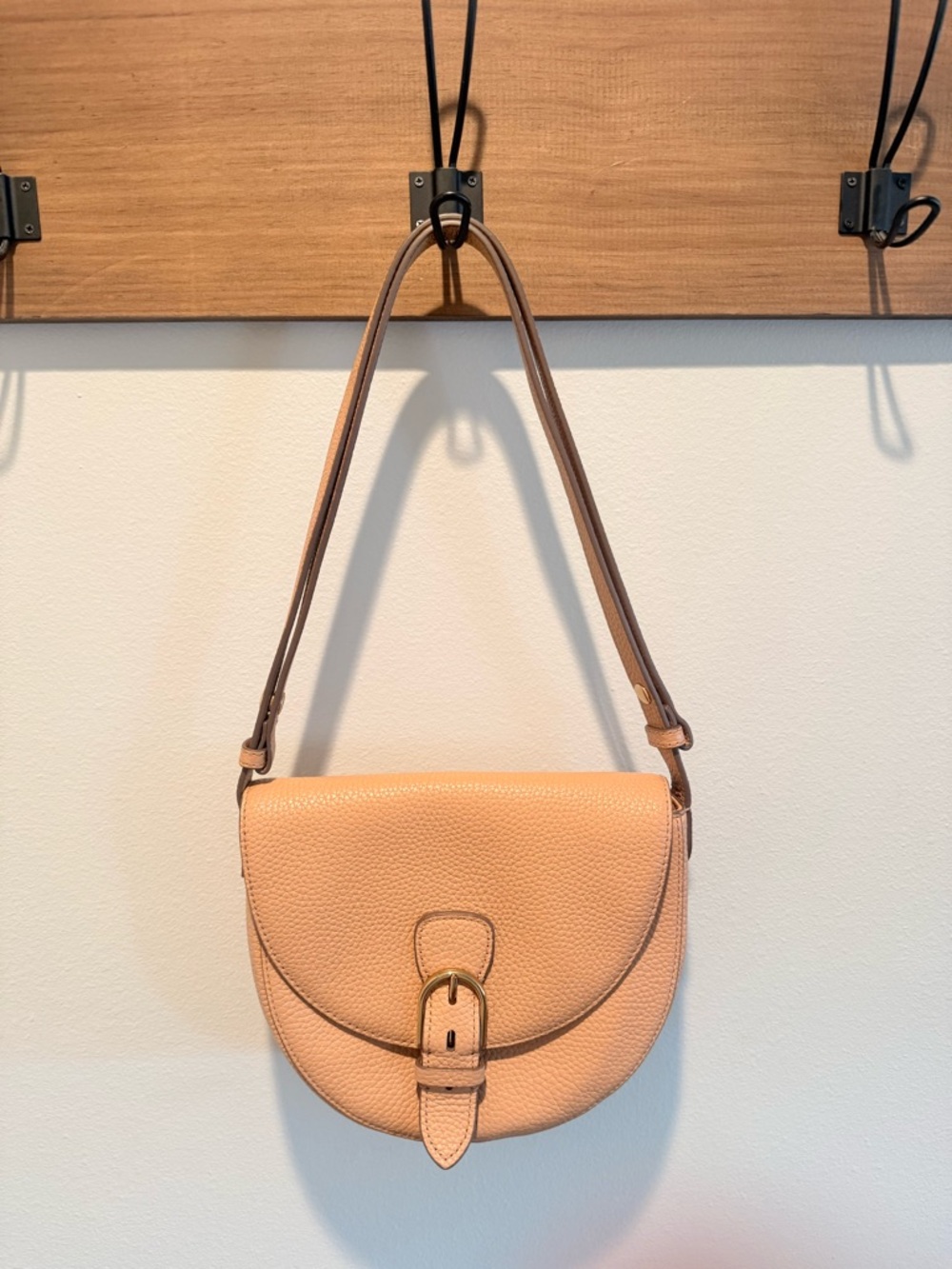 Fossil Pebbled Leather Saddle Crossbody